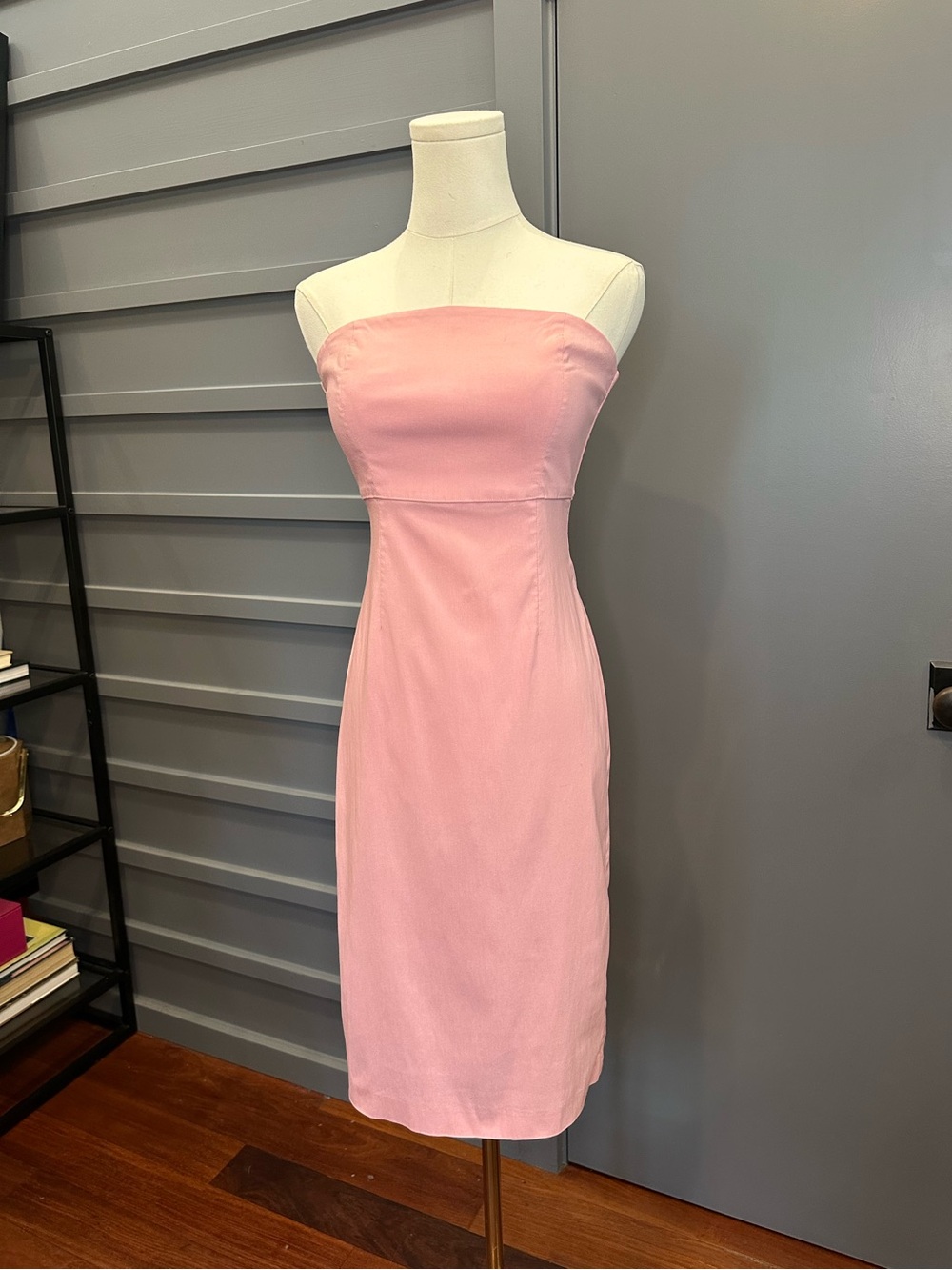 Vintage Express Strapless Light Pink Y2K Sheath Dress XS/S